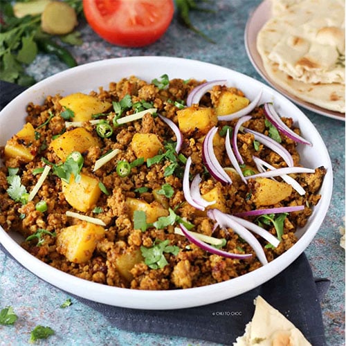 Aloo Mutton Keema Daig